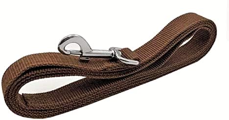 TAIAN 4FT/5FT/6FT Strong Dog Leash, Nylon Dog Leashes for Small Medium Large Dogs (5/8 in x 5 ft, Brown) - Image 3