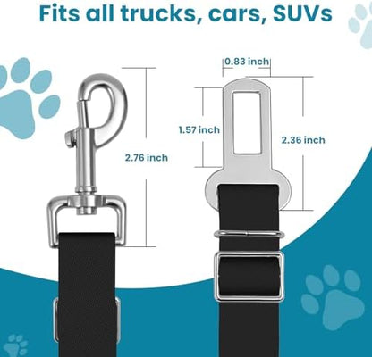 Adjustable pet cat and Dog car seat Belt，The Lanyard is Flexible and Adjustable from 20 to 33 inches(Black) - Image 5