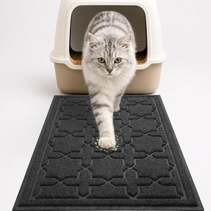 Yimobra Cat Litter Mat, Waterproof Litter Trap Mat, 35.4x23.6, Black by Yimobra