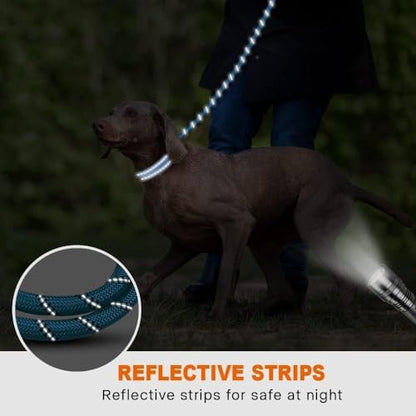 Taglory Rope Dog Leash for Medium Large Dogs, 6 FT Padded Handle, Blue - Image 5
