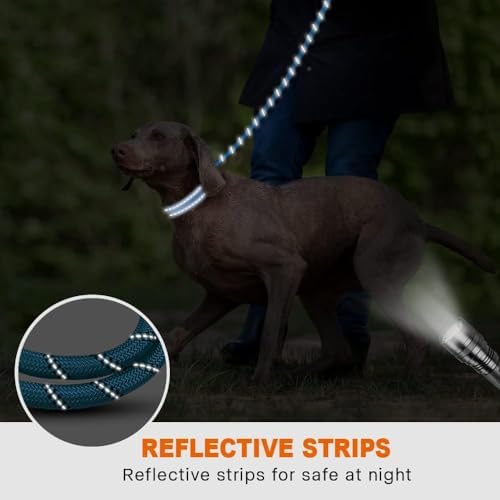 Taglory Rope Dog Leash for Medium Large Dogs, 4 FT Padded Handle, Blue - Image 5