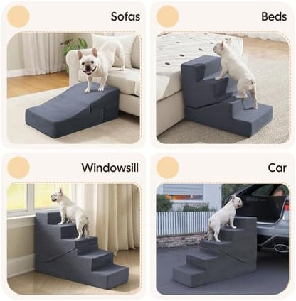 Dog Ramp for Bed Couch, 15.3" H Dog Stairs for Small Dogs - Image 6