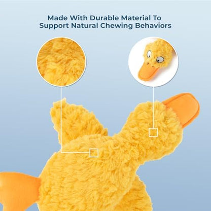 Best Pet Supplies Squeaky Plush Dog Toy - Ducky Doodle, Small - Image 4