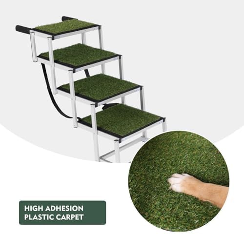 Dog Stairs for Car,Portable Pet Stairs for Large/Small Dogs with Non-Slip Surface & Reinforced Design,Dog Ramp for Car SUV, Truck, Sofas, Bed,Lightweight Yet Sturdy Supports Up to 250lbs (Green) - Image 6