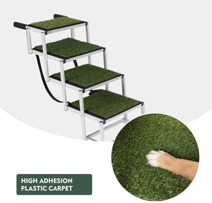 Dog Stairs for Car,Portable Pet Stairs for Large/Small Dogs with Non-Slip Surface & Reinforced Design,Dog Ramp for Car SUV, Truck, Sofas, Bed,Lightweight Yet Sturdy Supports Up to 250lbs (Green) - Image 6
