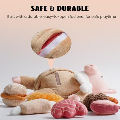 Nocciola Stuffed Pig Dog Toys: Hide and Seek Funny Squeaky Crinkle Plush Dog Chew Toys for Small Medium Breed, Cognitive Training Pet Enrichment Gifts Supplies - Image 5