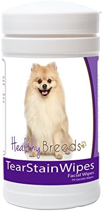 Healthy Breeds Pomeranian Tear Stain Wipes 70 Count by HealthyBreeds