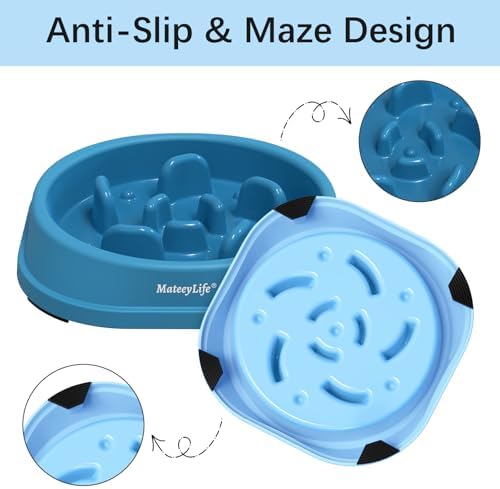 MateeyLife 2-Pack Slow Feeder Dog Bowls, 1 Cup, Dog Puzzle Feeder Bowl - Image 4