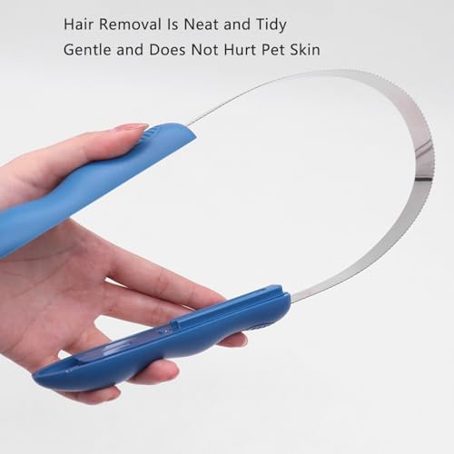 Dog Shedding Blade Dual-Sided Shedding Blades Stainless Steel Doggie Deshedding Brush Tool Curry Comb Dogs Brush Slicker Brushes for Grooming Pet Loose Hair Removal All Dogs Coat Types - Image 4
