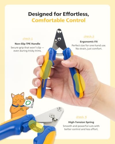 PETHROOM Cat Nail Clipper Trimmer for Indoor Cats, 2mm Circular Cut Hole - Image 5