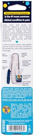 Radius USDA Organic Dental Solutions All Ages Dog Dental Kit 1 Unit, 1 Dog Toothbrush, 1 0.8oz Toothpaste, & 1 Travel Case, Firm Bristle & Non Toxic Toothpaste for Dogs - Image 2