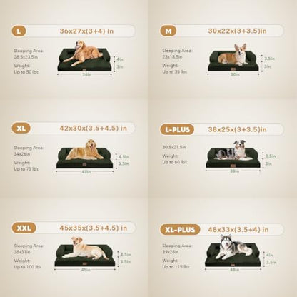 MEKIY Orthopedic Washable Dog Bed with Bolster for Medium to Large Dogs - Image 6