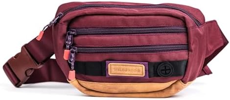 Wilderdog Utility Fanny Pack stores Treats, Balls, Keys in 3 Pockets with adjustable strap and Poop Bag dispenser (Huckleberry) by WILDERDOG