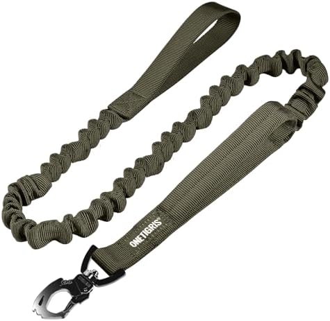 OneTigris Tactical Bungee Leash with 2 Handles Quick Release (Ranger Green) by OneTigris