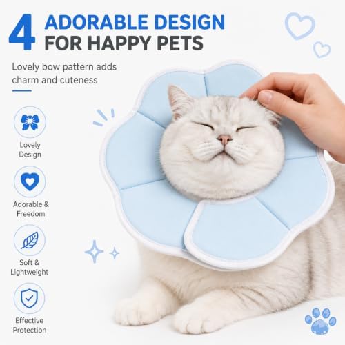 Avont Cat Cone S Adjustable Soft E-Collar, Blue - Image 4