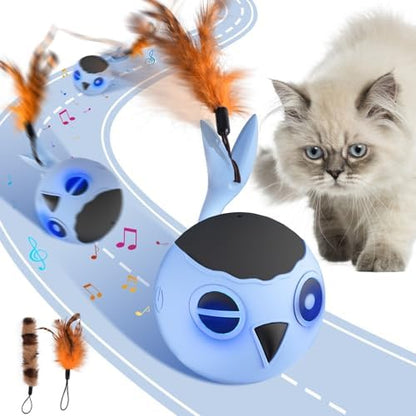 Cat Toys Ball, Smart Motion Sensor Moving Ball with 4 Sounds& 3 Speed Modes by ORSDA