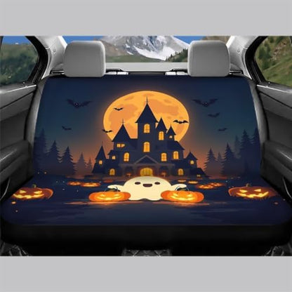 Halloween Moon Car Back Seat Covers,Non-Slip Interior Protective Covers Rear Facing Cars Seat Cushion Seat Cover - Image 3