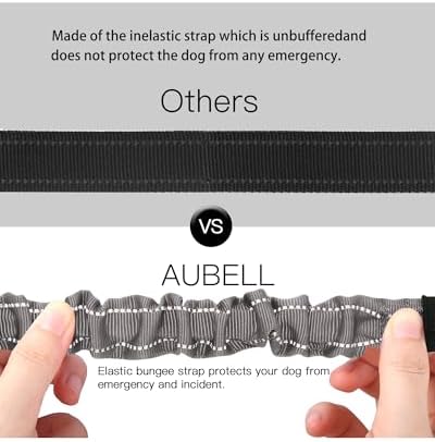AUBELL Dog Seat Belt for Car,Updated 3-in-1 Bungee Dog Car Harness,Grey - Image 5