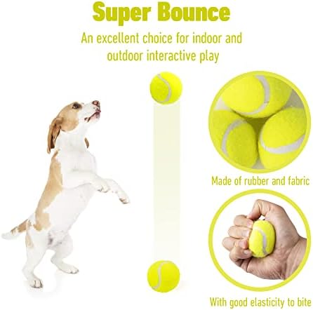 Pet Prime Dog Toy Tennis Ball 6 Pcak 2 Inch for Automatic Ball Lanucher Interactive Pet Balls for Exercise Training Play Fetch for Small to Meidum Breed - Image 2