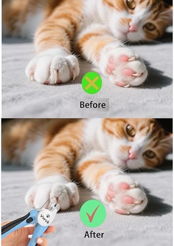 Dog Nail Clippers with Light, Professional Toenail Clippers for Thick Toenails, LED Illuminated Pet Nail Trimmer to See Bloodline, Safety Guard & Blade Lock, for Dogs & Cats - Image 6