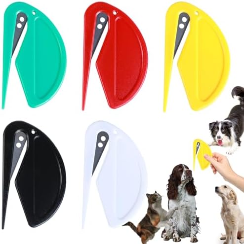 5pcs Pet Knot Opener Knotting Comb Removal Dematting Hair Flea Brush Shedding Tool Matted Fur Tick De Remover Matting Grooming Supplies for Indoor Medium Long Haired Cats Dogs Tangled by Unknown