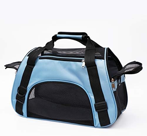 MuchL Pet Carrier Soft-Sided Carriers for Cat Carriers Dog Carrier for Small Medium Cats Dogs Puppies Pet Carrier Airline Approved Cat Dog Pet Travel Carrier (Small, Blue) - Image 4