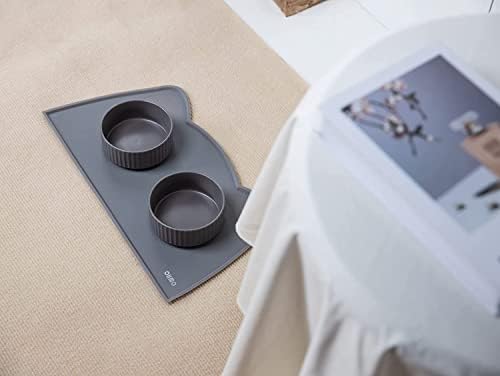 OHMO Cat Food Mat, Silicone Pet Feeding Mat, 20x12, Dark Grey - Image 5
