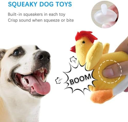 Squeaky Plush Dog Toy 6 Pack for Puppy, Small Stuffed Puppy Chew Dog Toys - Image 3
