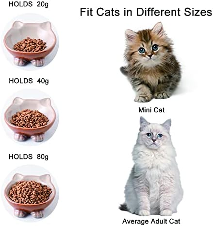 Nihow Ceramic Basic Cat Bowls: 5 Inch Cat Bowl for Food & Water - Food Grade Cat Dish for Small-Sized Cat - Microwave & Dishwasher Safe -Elegant Brown (4.25 OZ /1 PC) - Image 3