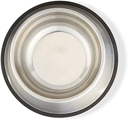Amazon Basics Stainless Steel Non-Skid Dog Water And Food Bowls, Dishwasher Safe, Rust Resistant, 38oz Capacity, 10 x 2.8 Inches, 2-Pack - Image 4