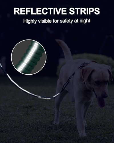 Joytale Tactical Bungee Dog Leash, Shock Absorbing No Pull, Teal - Image 6