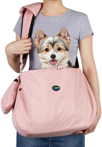 Ownpets XL Dog Sling 15-25lbs, Hands-Free Carrier with Bottom Support Pad by Ownpets