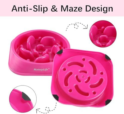 MateeyLife 1-Pack Slow Feeder Dog Bowls, 2 Cups, Dog Puzzle Feeder Bowl - Image 4