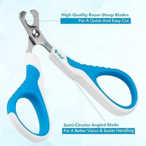 BOSHEL Cat Nail Clipper - Razor-Sharp & Angled Cat Clippers for Nails with Comfy Grip Handles. Lightweight & Safe Grooming Solution - Ideal for Smaller Pets - Image 2
