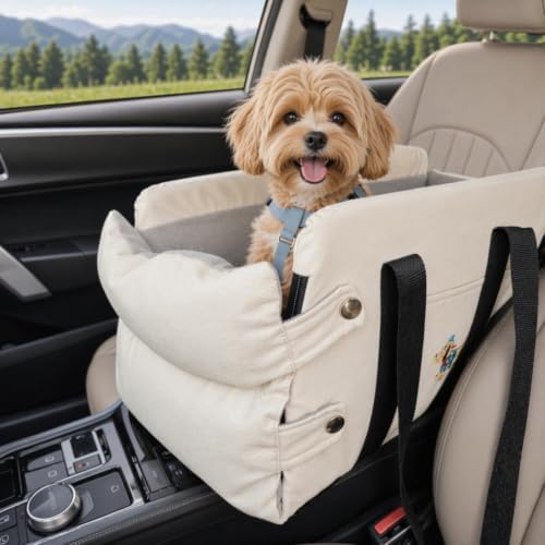 RYNVALE Center Console Dog Car Seat, Dog Armrest Booster for Small Dogs by RYNVALESTUDIO