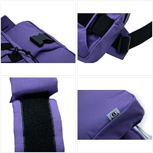 Lovelonglong Medium Large Dog Backpack, Outdoor Hound Saddle Bag with Side Pockets, Adjustable Tactical Pack for Hiking Travel Camping Training Purple L - Image 4