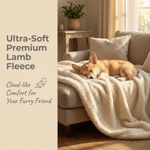 furrybaby Pet Blanket, Soft Warm Sherpa Fleece Bed Blanket for Small Pets - Image 2