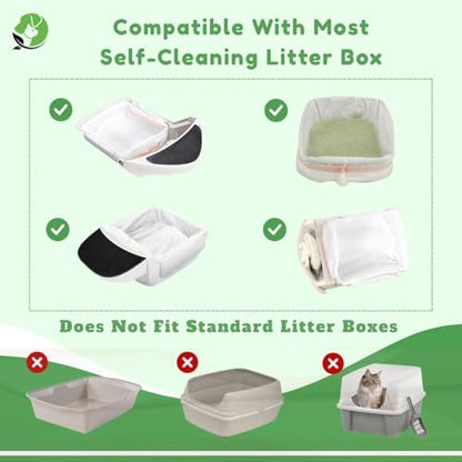 Tailhead Robot Liners – 100% Compostable - Compatible With Litter Robot 3/4 – 25" x 16" – Drawstring Close – Scent & Toxins Free – 40 Micron - Rip & Tear Resistant – 20 Count - Image 3