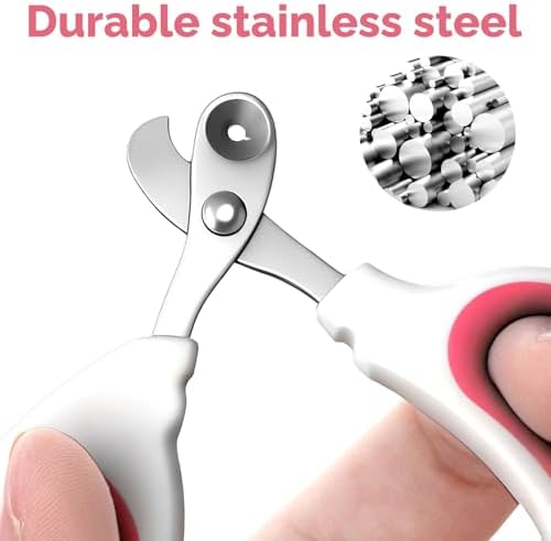 Stainless Steel Bearded Dragon Nail Clippers, Professional Reptile Grooming Tool with Precise Angled Edge, Small Animal Nail Clippers, Cat Nail-Clipper, Claw Trimmer for Birds, Cat, Dogs (Red) - Image 6