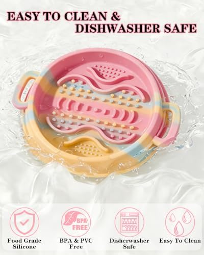 Silicone Slow Feeder Dog Bowls - Anxiety Relief Dog Lick Bowl Dog Slow Feeder Bowl for Puppy Small Dog & Cat - Image 6