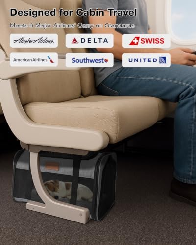 Pet Carrier Airline Approved for Pets Up to 10 Lb, 17x11x9.5 in - Image 2