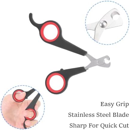Tiiyee Cat Nail Clipper, Pet Nail Trimmers Bird Claw Scissors Stainless Steel Parrot Cage Essential Grooming Tool for Small Animals Ferrets Bunny Kitten Hamsters Rabbit Puppy Precision Sharp Cut - Image 5