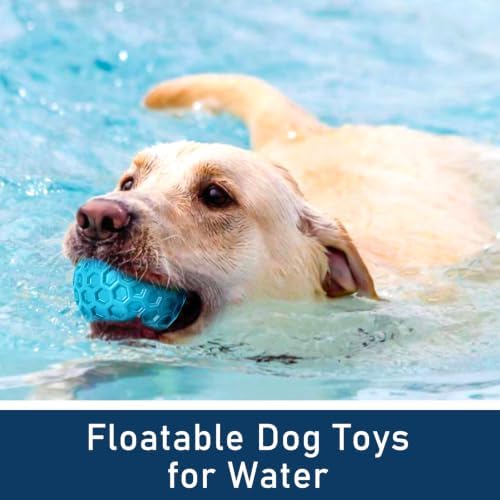 Indestructible Squeaky Dog Ball for Aggressive Chewers, Rubber Interactive Dog Toy for Teething, Relieving Anxiety. Chew Toy for Large, Medium Breeds, Outdoor & Indoor Ball. - Image 7