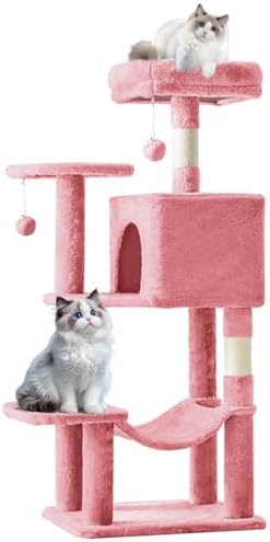 DUMOS Small 44 Inch Cat Tree Tower with Natural Sisal Scratching Posts by DumosLifestyle