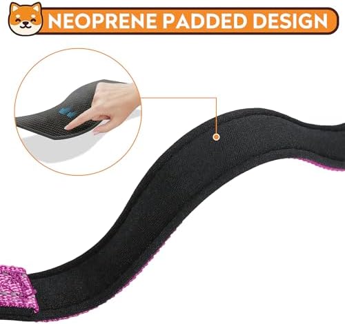 Reflective Dog Collar, Adjustable Soft Neoprene Padded,Rose Red,XL - Image 4