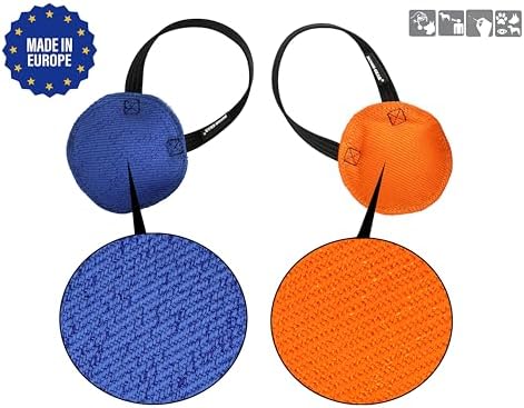 Dingo Gear Dog tug Toy, French Linen, disc, Orange 10,6in - Image 3