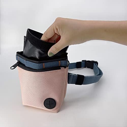 Dog Treat Pouch with Pet Training Clicker, Dog Training Treat Pouch Kit, Magnetic Closure, Hands-Free Training (Pink) - Image 2