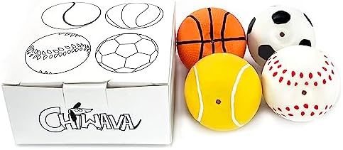 CHIWAVA 4PCS 2.4'' Squeak Latex Dog Sport Balls Fetch Toy for Small Dogs - Image 3
