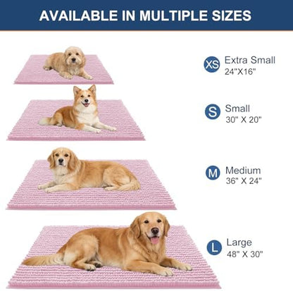 OLANLY Dog Door Mat for Muddy Paws 44x24, Extra Absorbent Chenille Mud Mat - Image 2