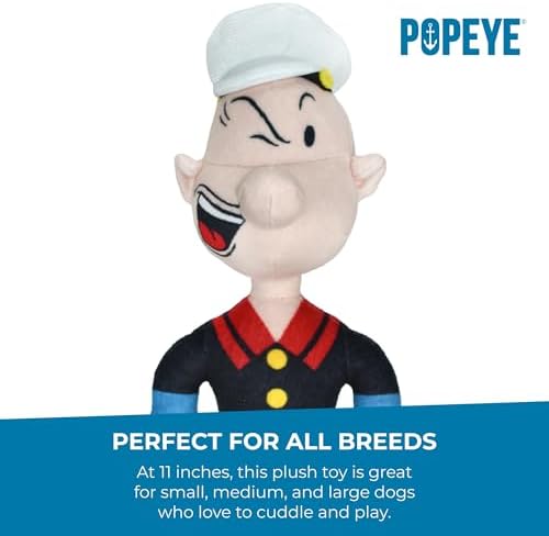 Multipet Popeye Dog Plush Toy - Toys for Dogs All Age - Extra Soft Plush - Stuffed Dog Toy for Cuddling & Playing - Cute & Tough (11") - Image 7